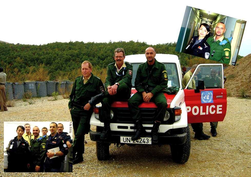 Mit Kollegen kurz nach dem Eintreffen bei der UNMIK-Polizeimission